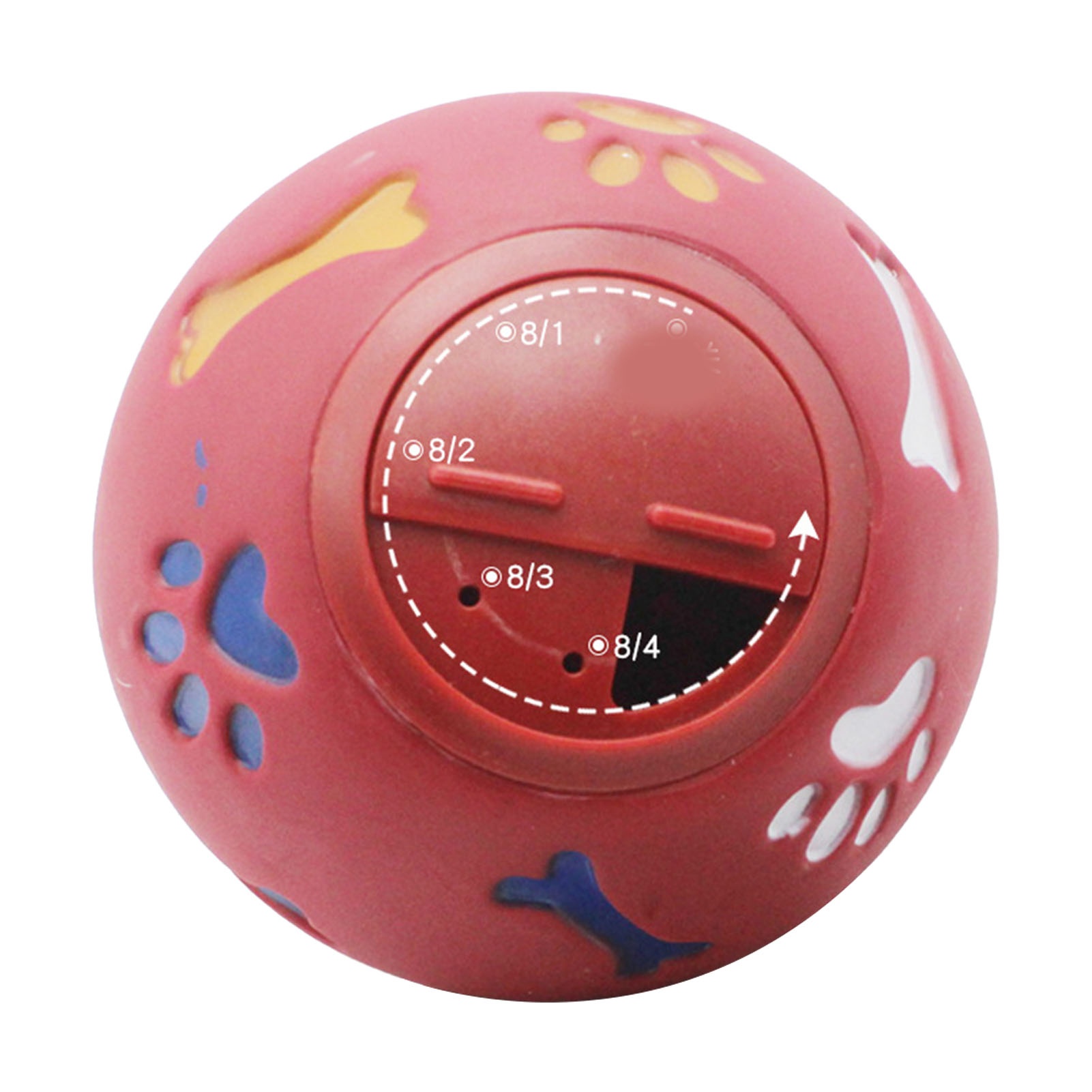 Rubber Treat Dispensing Dog Toy - 犬用おやつディスペンサーボール。ゆっくりと食べられるように設計されており、サイズ調整が可能。猫にも使える、噛むことで知育効果が得られるおもちゃ。直径
