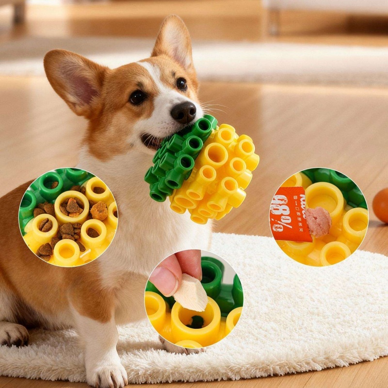 子犬用ペット用品、正方形の食品グレード素材を使用した、ゆっく - Rubber Treat Dispensing Dog Toy のレビューと価格