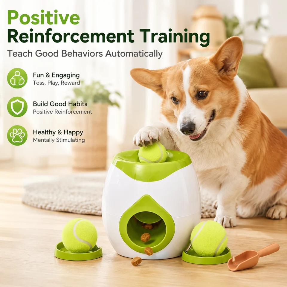 自動犬用ボールランチャー、屋内外用インタラクティブ・フェッチ - Interactive Squeaky Plush Dog Toy のレビューと価格