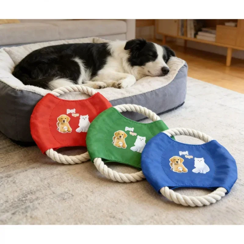 人気インフルエンサーが愛用！ペット用コットンロープ製フリスビ - Flying Disc Dog Training Toy のレビューと価格