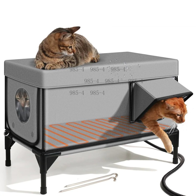 電気暖房付き屋外ペットハウス、防風・防雨・耐傷性、冬用暖かい - Pet Beds のレビューと価格