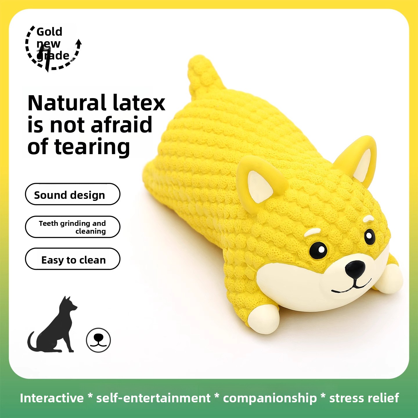 鳴き笛入りラテックスベアードッグチュウトイ、テクスチャ表面歯 - Interactive Squeaky Plush Dog Toy のレビューと価格