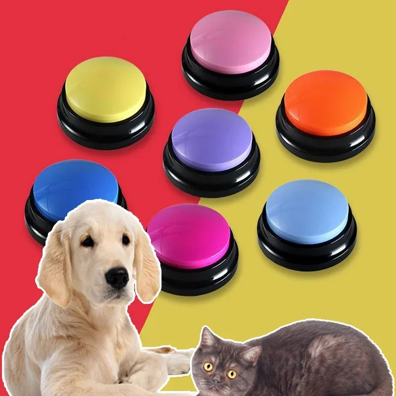 ペットサウンドボックス録音可能なトーキングボタン猫ボイスレコ - Interactive Squeaky Plush Dog Toy のレビューと価格