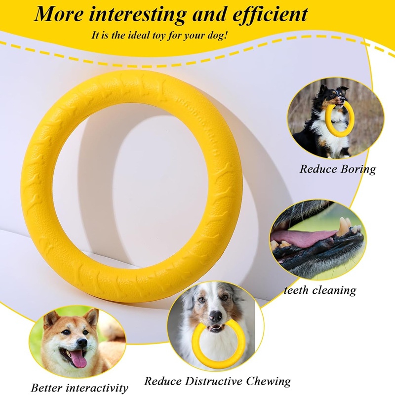 犬のおもちゃペットフライングディスクEVA犬用トレーニングリ - Indestructible Dog Chew Toy のレビューと価格