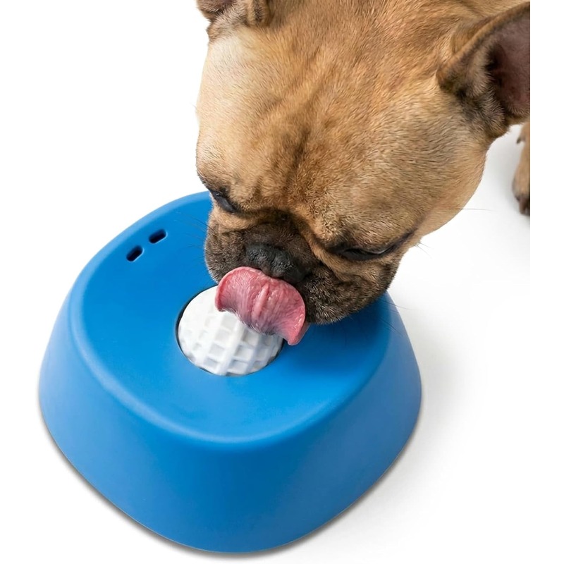 犬用の、ゆっくりと食べさせるためのボール型おもちゃ。知育玩具 - Dog Puzzle Feeder Toy のレビューと価格