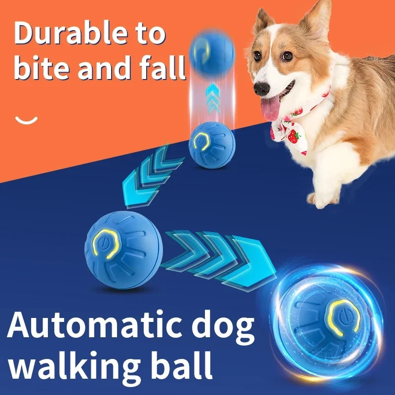 自動インタラクティブドッグトイボール ペット用噛み玩具 ロー - Automatic Moving Dog Ball のレビューと価格