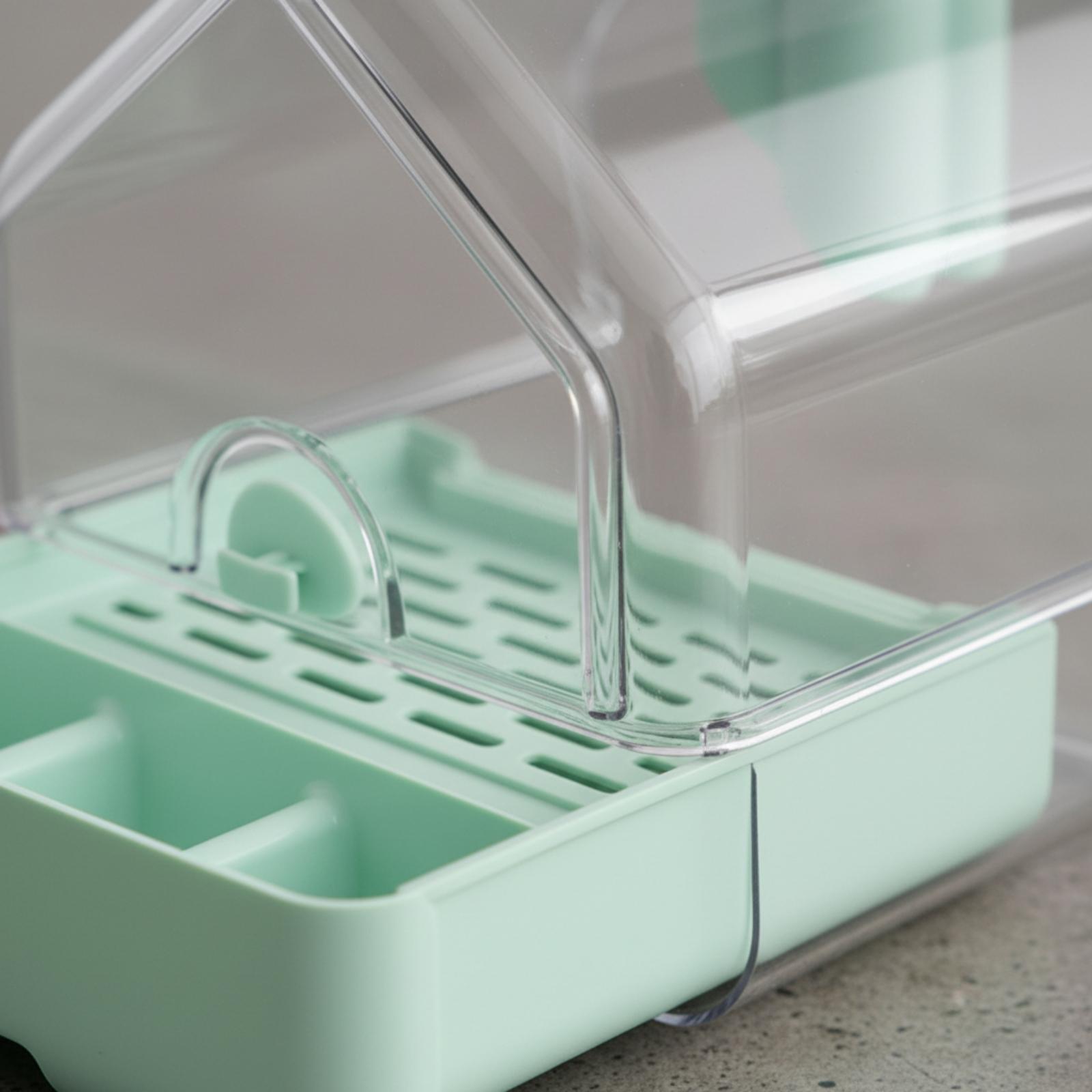鳥用の水浴び台と餌箱が一体になった、引き出し式の鳥用フィーダ - Pet Feeders のレビューと価格
