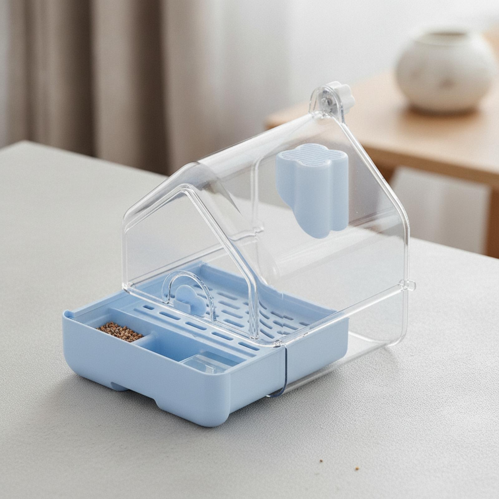 鳥用の水浴び台と餌箱が一体になった、引き出し式の鳥用フィーダ - Pet Feeders のレビューと価格