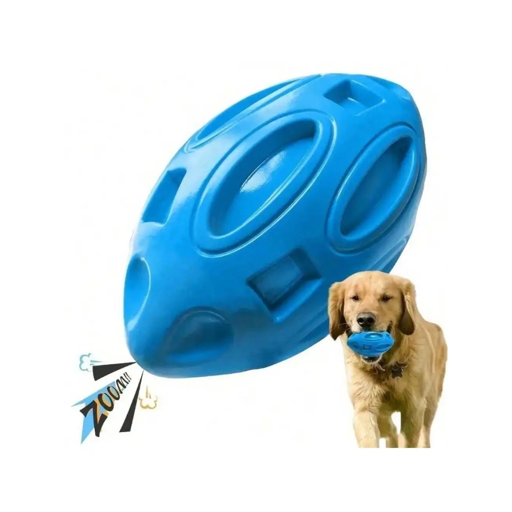 1個入り 破壊不可能な鳴り笛付きラグビーボール犬用噛み玩具  - Indestructible Dog Chew Toy のレビューと価格
