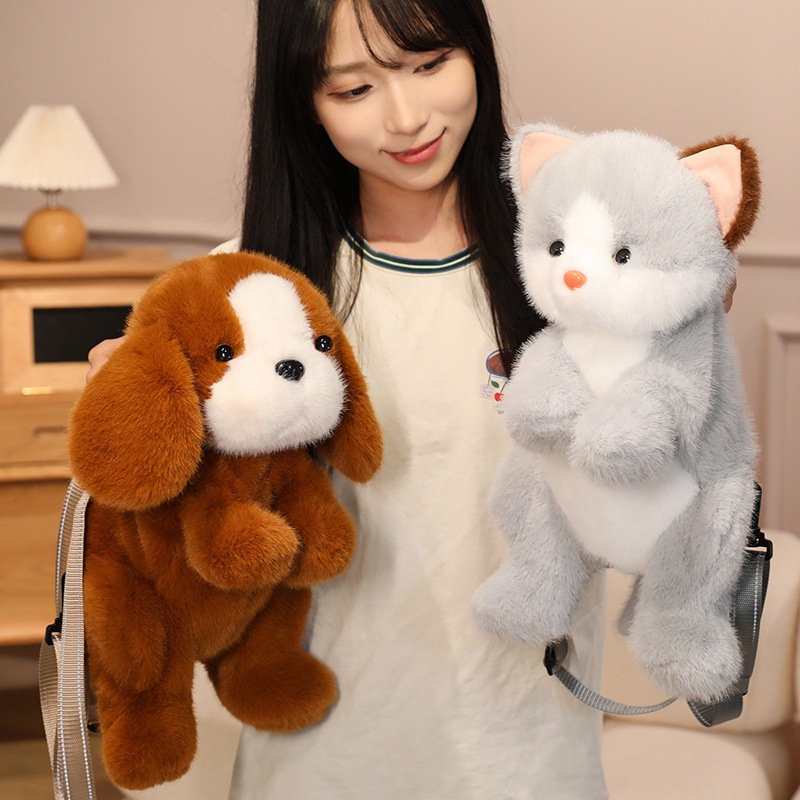 かわいい愛らしい猫バッグぬいぐるみ小型犬人形子供用バッグリュ - Cat Toys のレビューと価格