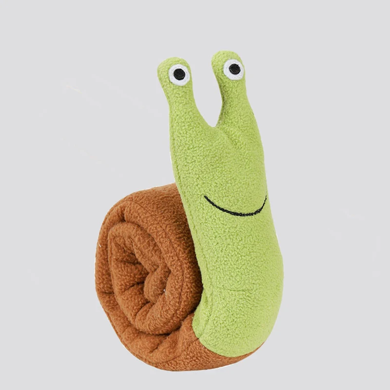 きしむ音がするカタツムリの形をした、犬用ぬいぐるみおもちゃ。 - Dog Puzzle Feeder Toy のレビューと価格