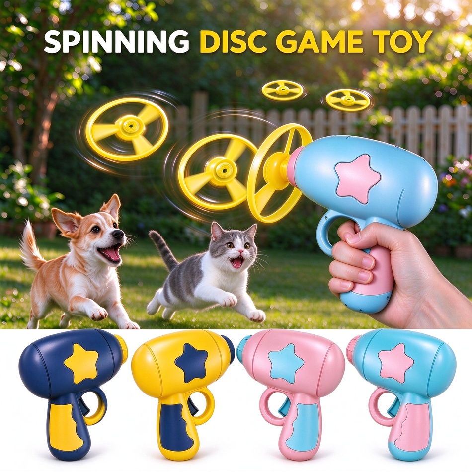 猫が喜ぶおもちゃ。インタラクティブな仕掛けで、猫や犬のトレー - Flying Disc Dog Training Toy のレビューと価格